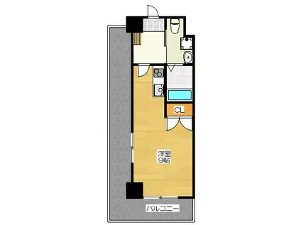 NO70 HARBOR サウス TOWER(ワンルーム/2階)の間取り写真