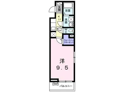 SOLAIL.I(1K/1階)の間取り写真