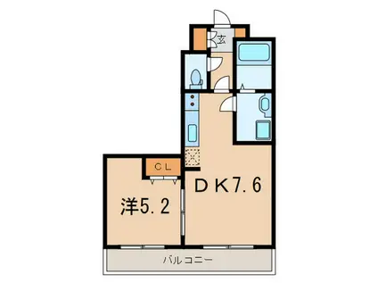 LEGALAND甲南山手(1DK/2階)の間取り写真