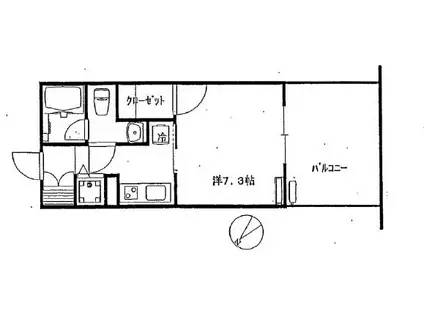 六本木グランドタワーレジデンス(ワンルーム/5階)の間取り写真