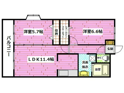 パストラル大町(2LDK/3階)の間取り写真