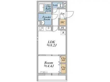 リブリ・曳舟(1LDK/1階)の間取り写真