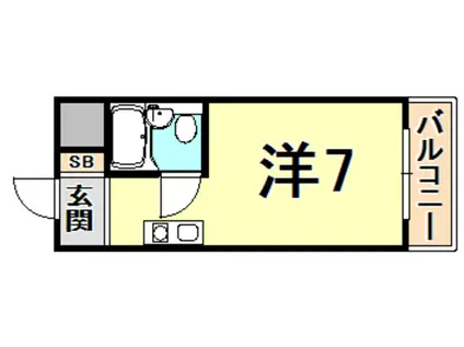 メゾンドアヴニール(ワンルーム/3階)の間取り写真