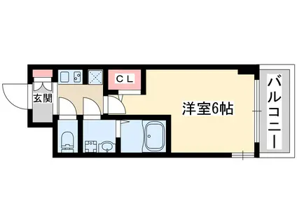 エスレジデンス新大阪ガーデン(1K/7階)の間取り写真