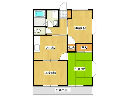 エスプワール(2LDK/1階)の間取り写真