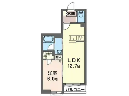 THE GREENMOUNT(1LDK/2階)の間取り写真