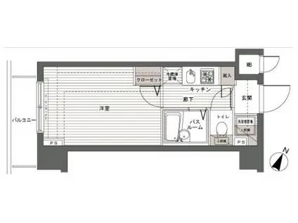フェニックス新高円寺伍番館(1K/4階)の間取り写真
