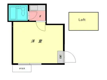 セドルハイム桜台D(1K/1階)の間取り写真