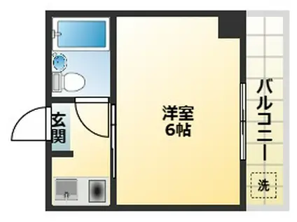 KUマンション(1K/2階)の間取り写真