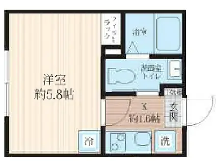 VIETA西小岩(1K/2階)の間取り写真