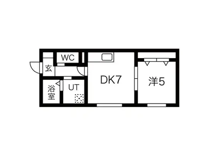 グランパ23(1LDK/1階)の間取り写真