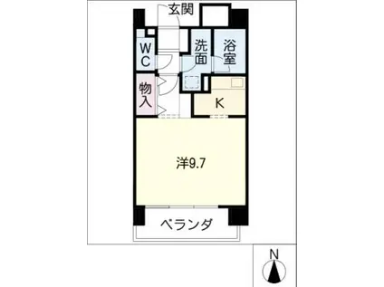 アブレスト原(1K/3階)の間取り写真