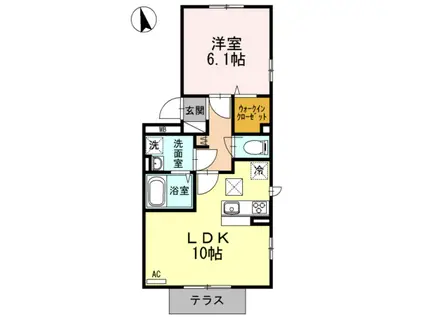 メゾンオーパ(1LDK/1階)の間取り写真