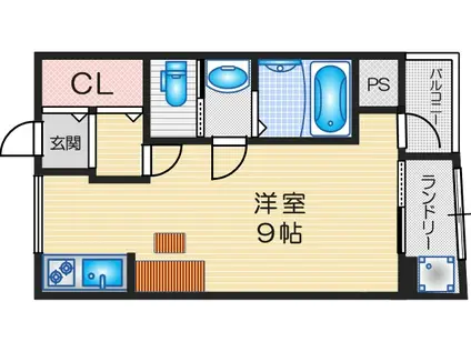 オリエンタルマンション(ワンルーム/2階)の間取り写真