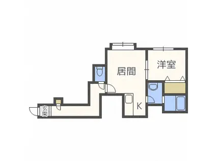 プルメリア屯田7条(1LDK/3階)の間取り写真