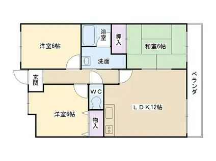 プチサンク(3LDK/3階)の間取り写真