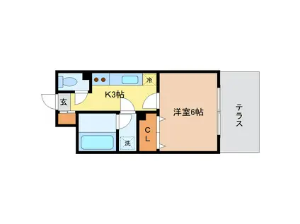 ダイアパレスステーションプラザ名取(1K/3階)の間取り写真