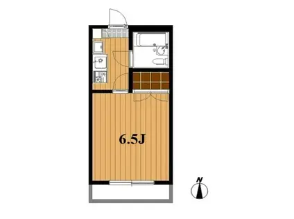 アネシス前原東(1K/1階)の間取り写真