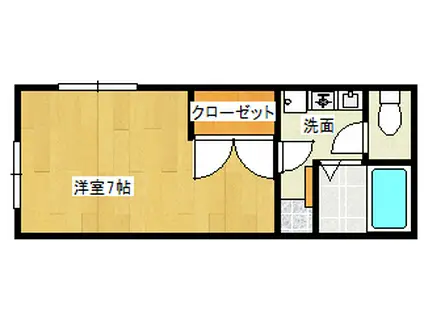 メゾンキャッスルベリー(1K/2階)の間取り写真