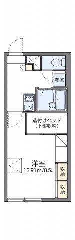 レオパレスコアハイツ(1K/2階)の間取り写真