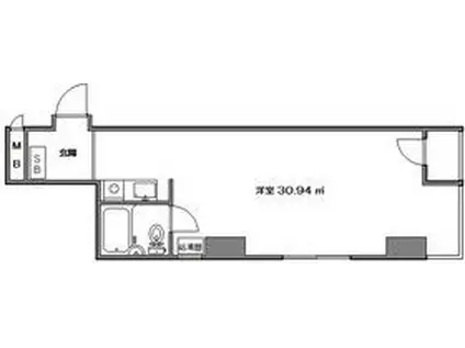 日本橋センチュリープラザ(ワンルーム/8階)の間取り写真