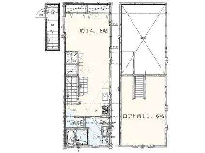 アマランタイン自由が丘(ワンルーム/2階)の間取り写真