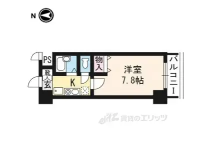 Aフラット高野(1K/3階)の間取り写真