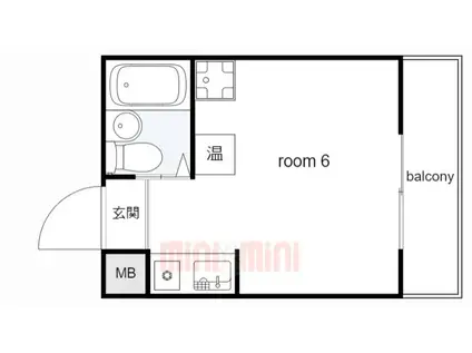 メゾンニューレーダー(ワンルーム/2階)の間取り写真