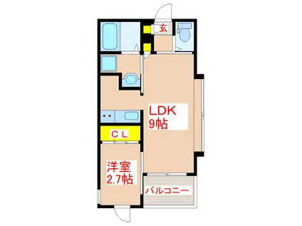 G/STAIR(1LDK/3階)の間取り写真