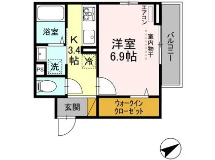 SOARIS ソアリズ(1K/3階)の間取り写真