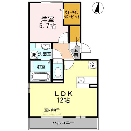 リベールIII(1LDK/3階)の間取り写真
