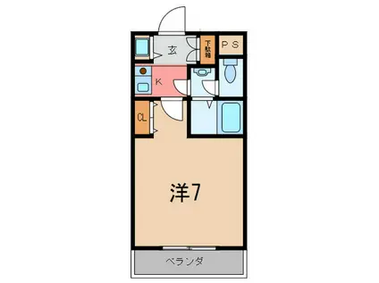 ブルーバール甲子園(1K/3階)の間取り写真