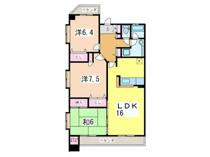 ナポレ南出来島(2SLDK/2階)の間取り写真