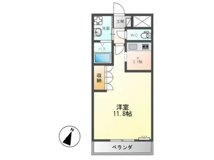 JE LE PRENDS (1K/1階)の間取り写真