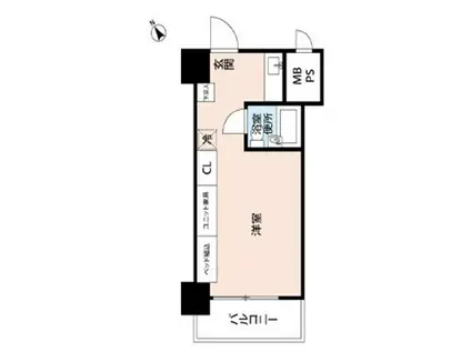 茅場町スカイハイツ(ワンルーム/6階)の間取り写真
