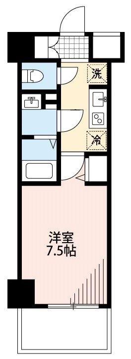 NSTAGE西所沢(1K/9階)の間取り写真