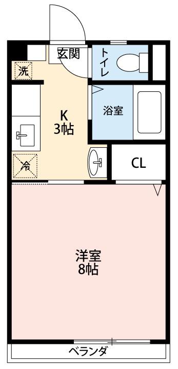 エクセル井田(1K/1階)の間取り写真
