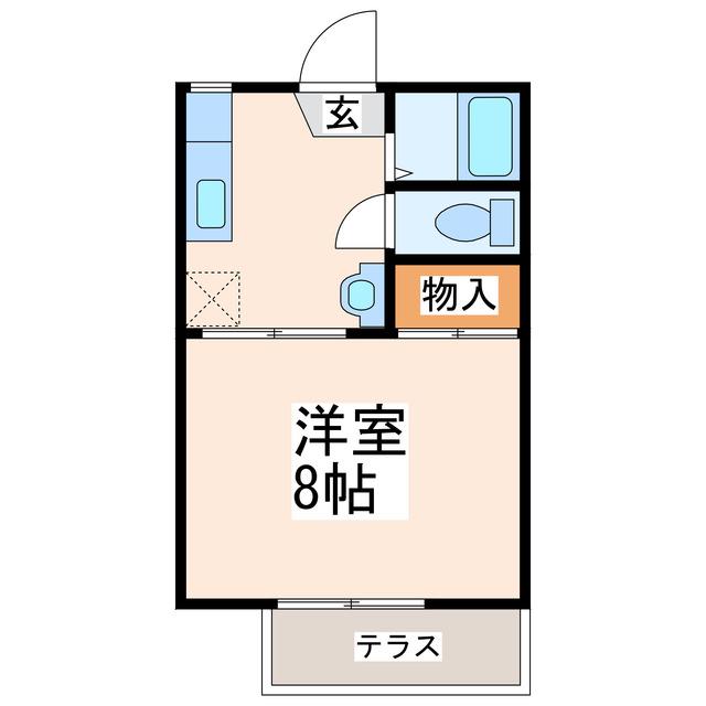 エクセル五島(1K/1階)の間取り写真