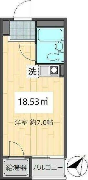 シャルマン文京千駄木(ワンルーム/3階)の間取り写真