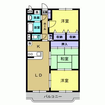 エスペランス(3LDK/3階)の間取り写真