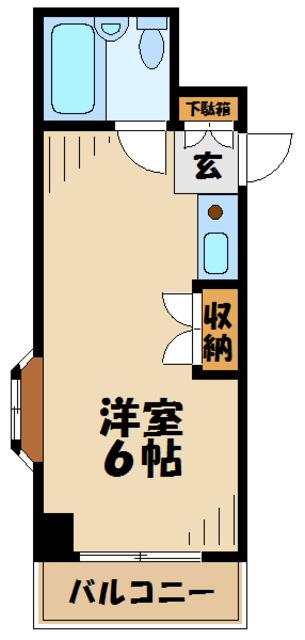 グランラパン(ワンルーム/3階)の間取り写真