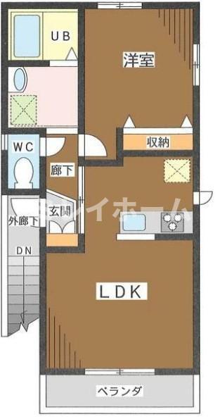サニーハイム大森(1LDK/2階)の間取り写真
