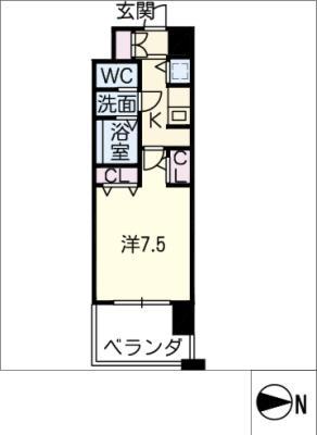 LA DOUCEUR黒川II(1K/11階)の間取り写真