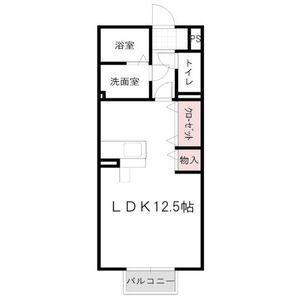 リヴェール八剣(ワンルーム/2階)の間取り写真