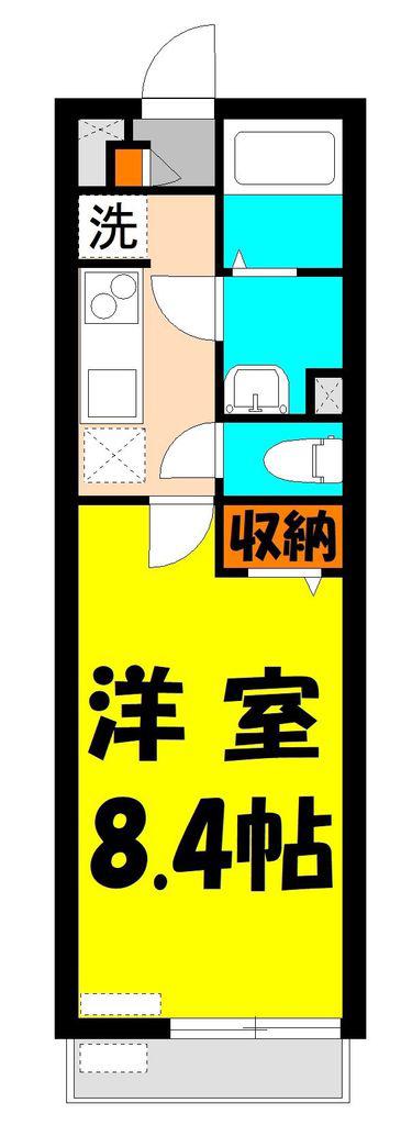 ピーノ 岩槻(1K/1階)の間取り写真