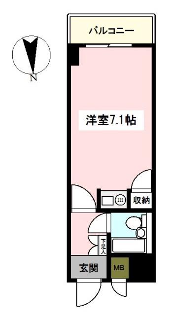 藤和シティコープ浅間町(ワンルーム/2階)の間取り写真