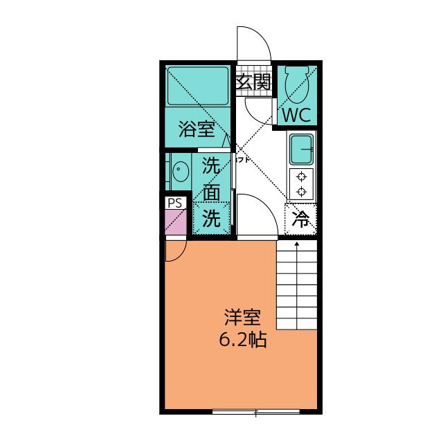 VISTA KAMOI(1K/1階)の間取り写真