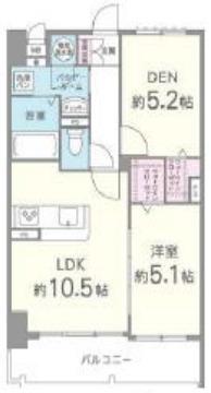 メゾンクラウン鷺洲(2LDK/8階)の間取り写真