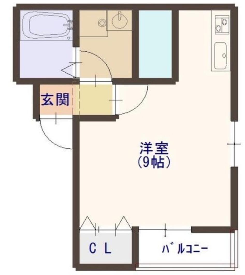 アルクレア加古川(ワンルーム/1階)の間取り写真