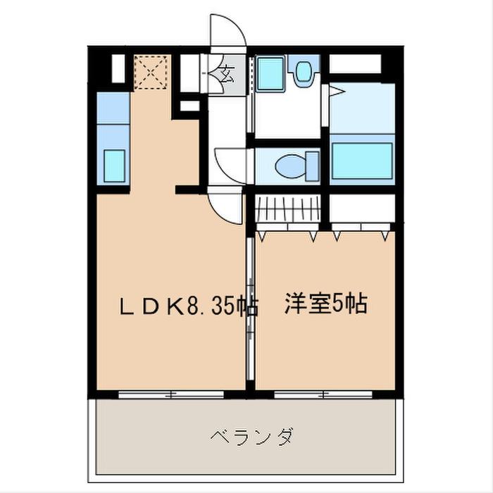 パークフラッツ博多吉塚(1LDK/4階)の間取り写真